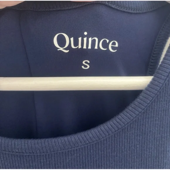 Quince Navy Tencel Rib Knit Sleeveless Dress Small - Picture 8 of 12